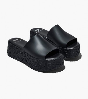 Black Marc Jacobs Melissa x Marc Jacobs Becky Platform Women's Slides | 32754XDAC