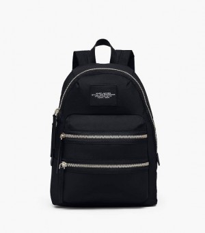 Black Marc Jacobs The Biker Nylon Large Women's Backpack | 85970MQYV