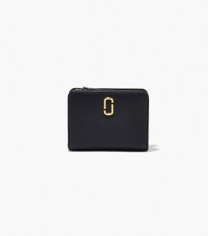 Black Marc Jacobs The J Marc Mini Compact Women's Wallets | 23597OPZF