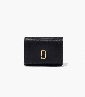 Black Marc Jacobs The J Marc Trifold Women's Wallets | 59832JPDT