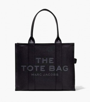 Black Marc Jacobs The Leather Large Women's Tote Bags | 60943KZHB