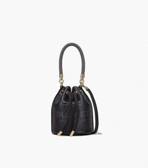 Black Marc Jacobs The Leather Mini Women's Bucket Bags | 18673IQOE