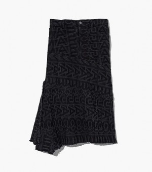 Black Marc Jacobs The Monogram Denim Women's Skirts | 68974PEGK