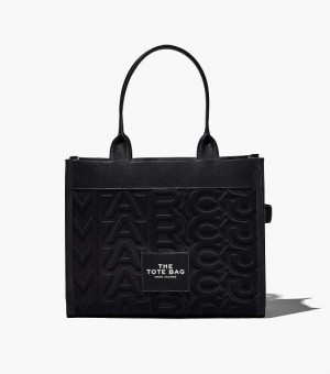 Black Marc Jacobs The Monogram Neoprene Large Women's Tote Bags | 19785UXJP