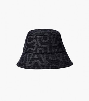 Black Marc Jacobs The Monogram Women's Bucket Hats | 65324CQHS