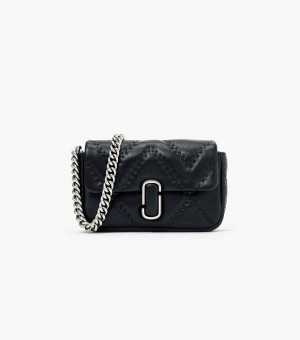 Black Marc Jacobs The Quilted Leather J Marc Women's Mini Bags | 96485ROPQ