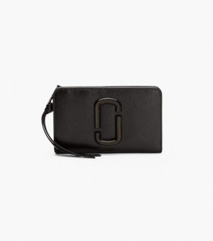 Black Marc Jacobs The Snapshot Dtm Compact Women's Wallets | 25913JVGR