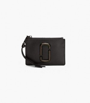 Black Marc Jacobs The Snapshot Dtm Top Zip Multi Women's Wallets | 08792VION