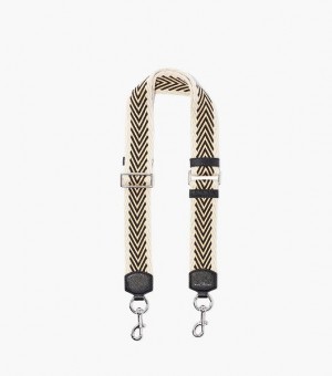 Black / Multicolor Marc Jacobs The Arrow Webbing Women's Strap | 37296JUSD