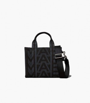 Black / Multicolor Marc Jacobs The Outline Monogram Small Women's Tote Bags | 80796QWYH