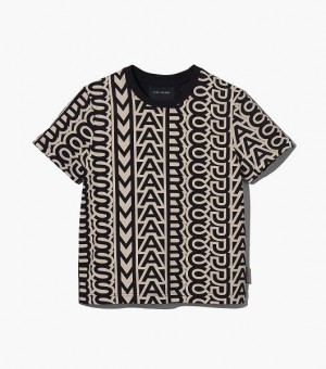 Black / White Marc Jacobs The Monogram Baby Women's T Shirts | 91405ZDSH