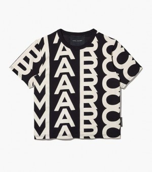 Black / White Marc Jacobs The Monogram Baby Women's T Shirts | 07369DMTI