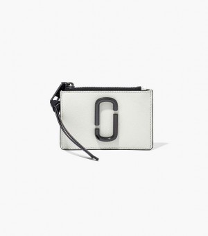 Black / White Marc Jacobs The Snapshot Top Zip Multi Women's Wallets | 78901QMGR