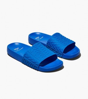 Blue Marc Jacobs Melissa x Marc Jacobs Women's Slides | 48576WDZY