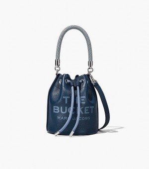 Blue Marc Jacobs The Leather Women's Bucket Bags | 78329KECM