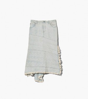 Blue Marc Jacobs The Monogram Denim Women's Skirts | 73649PUAT