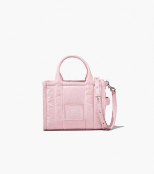 Bubblegum Marc Jacobs The Shiny Crinkle Leather Small Women's Tote Bags | 83746SWIQ