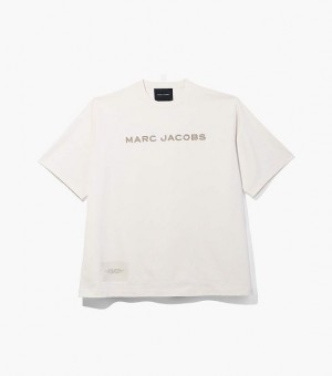 Chalk Marc Jacobs The Big Women's T Shirts | 45078AJHU