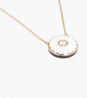 Cream / Gold Marc Jacobs The Medallion Women's Pendants | 06215BAJC