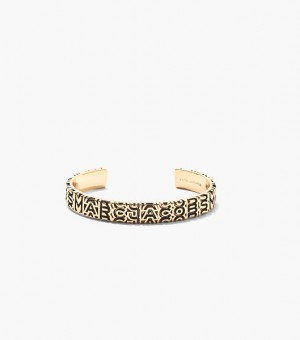 Gold Marc Jacobs The Monogram Engraved Women's Bracelets | 16498DGKI