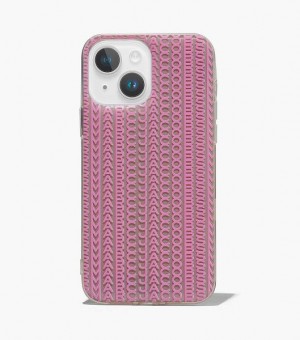 Grey / Brown / Pink Marc Jacobs The Monogram iPhone 14 Plus Women's Phone Case | 58607FWQR