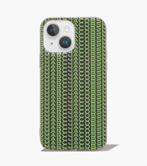 Grey / Green Marc Jacobs The Monogram iPhone 14 Plus Women's Phone Case | 81439YDZQ