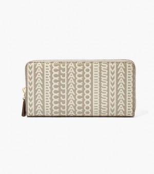 Khaki Marc Jacobs The Monogram Continental Women's Wallets | 35804IGPM