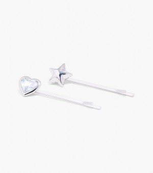 Multicolor / Silver Marc Jacobs The Charmed Hair Pin Set Women's Ring | 12843BLVZ