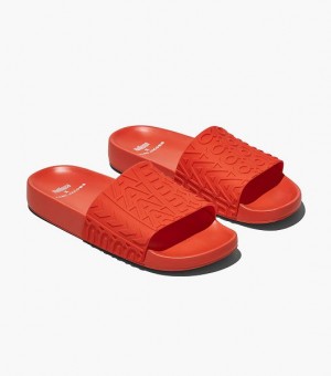 Orange Marc Jacobs Melissa x Marc Jacobs Women's Slides | 59307BHLP