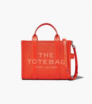 Orange Marc Jacobs The Leather Medium Women's Tote Bags | 87059TVEC