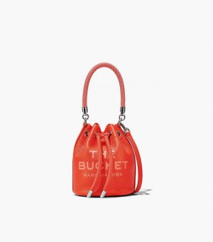 Orange Marc Jacobs The Leather Mini Women's Bucket Bags | 42916TWXJ