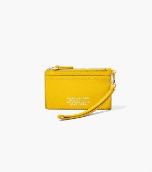 Orange Marc Jacobs The Leather Top Zip Wristlet Women's Wallets | 86274PHKU