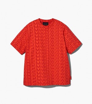 Orange / Red Marc Jacobs The Monogram Big Women's T Shirts | 76304NGLB