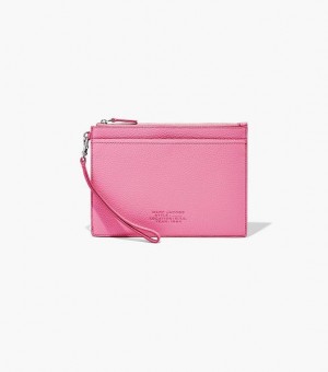 Pink Marc Jacobs The Leather Small Wristlet Women's Wallets | 41307WKLM