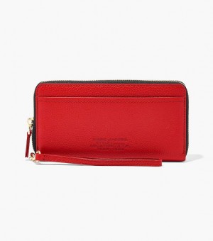 Red Marc Jacobs The Leather Continental Women's Wallets | 14983DGSV