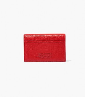 Red Marc Jacobs The Leather Small Bifold Women's Wallets | 61057ZCLB