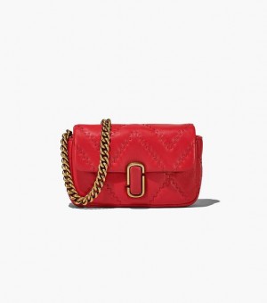 Red Marc Jacobs The Quilted Leather J Marc Women's Mini Bags | 19273JCXT