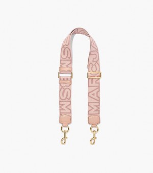 Rose / Multicolor Marc Jacobs The Outline Logo Webbing Women's Strap | 09435JEGQ