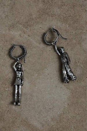 Silver Marc Jacobs Cowboy Heaven Earrings | 86072ACYN