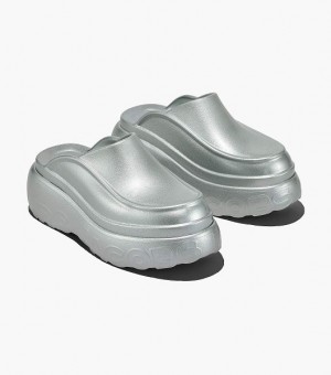 Silver Marc Jacobs Melissa x Marc Jacobs Women's Clogs | 94217PYDK