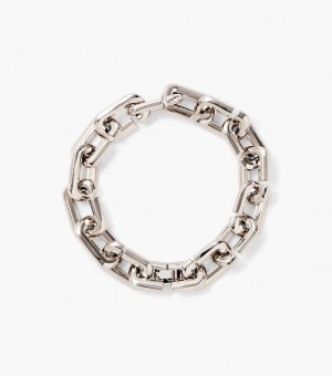 Silver Marc Jacobs The J Marc Chain Link Women's Bracelets | 06984JFAW