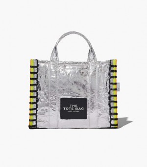 Silver Marc Jacobs The Tarp Medium Women's Tote Bags | 38409SRDP