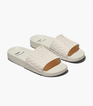 White Marc Jacobs Melissa x Marc Jacobs Women's Slides | 75361SIMZ