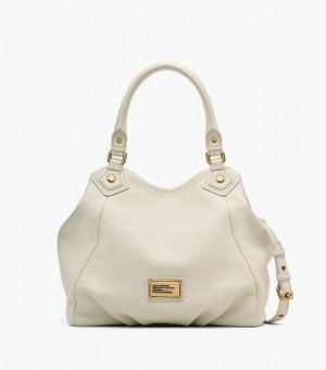 White Marc Jacobs Re-Edition Fran Women's Tote Bags | 95641BFUT