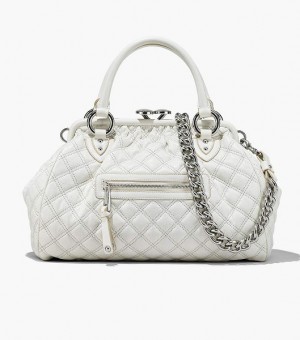 White Marc Jacobs Re-Edition Quilted Leather Women's Shoulder Bags | 59027DPHQ