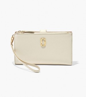 White Marc Jacobs The J Marc Phone Wristlet Women's Wallets | 35489YQDE