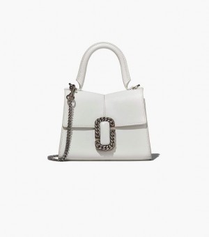 White Marc Jacobs The St. Marc Mini Top Women's Handbag | 85072UBJX