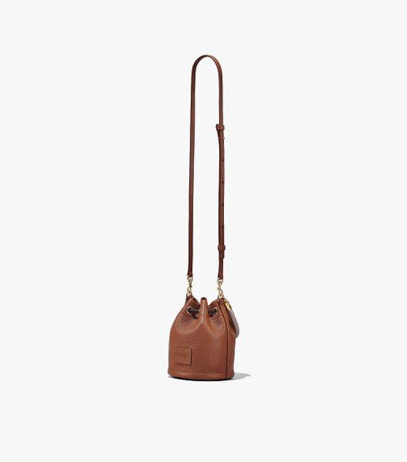 Argan Oil Marc Jacobs The Leather Mini Women's Bucket Bags | 82560SORA