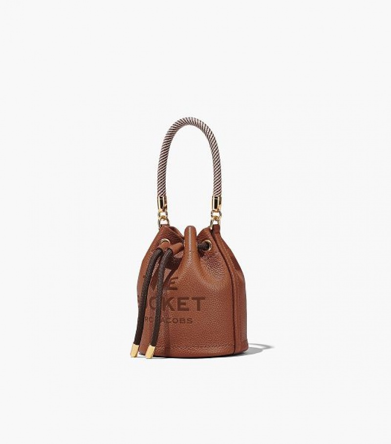 Argan Oil Marc Jacobs The Leather Mini Women's Bucket Bags | 82560SORA