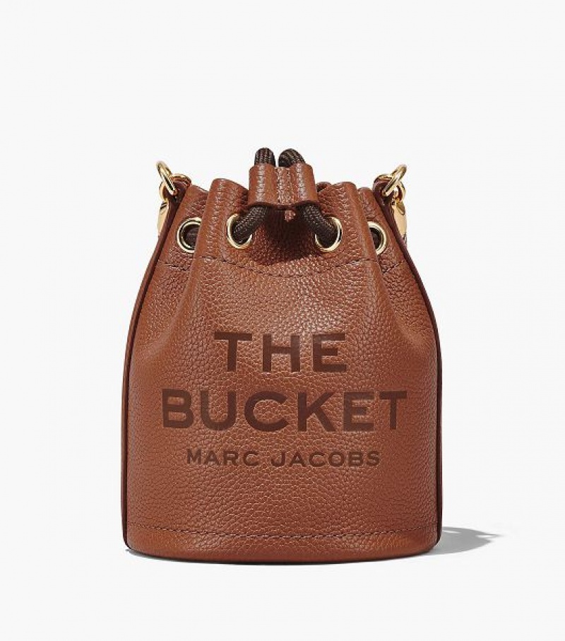 Argan Oil Marc Jacobs The Leather Mini Women's Bucket Bags | 82560SORA